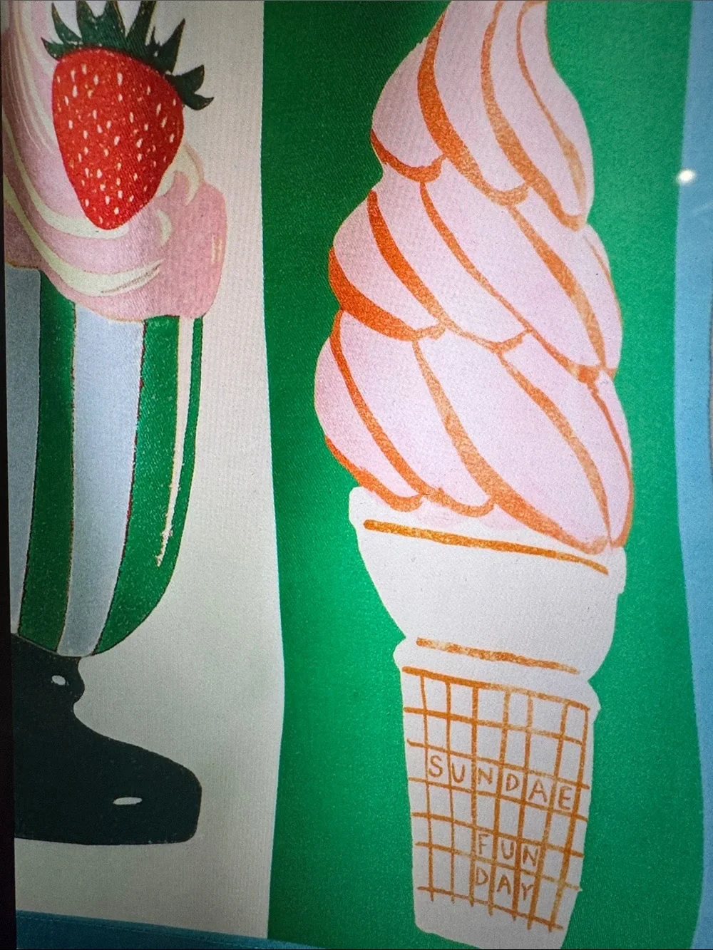 Anthropologie Sundae Funday Dish Towel